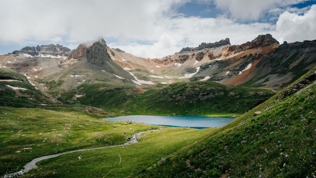 alpine lake near telluride and silverton for an elopement in colorado